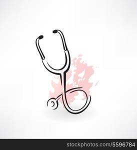 stethoscope grunge icon