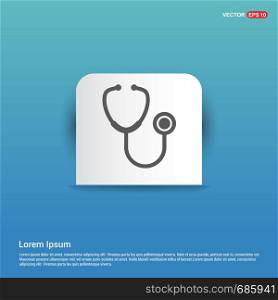 stethoscope Icon - Blue Sticker button