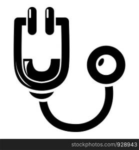 Stethoscope icon . Simple illustration of stethoscope vector icon for web design isolated on white background. Stethoscope icon , simple style