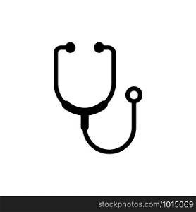 Stethoscope icon vector, diagnostic symbol, flat vector sign isolated on white background