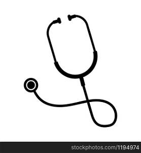 Stethoscope icon vector symbol, medical instrument