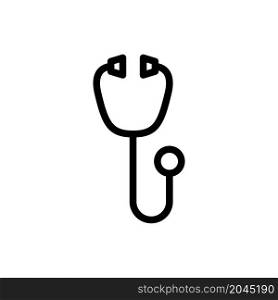 stethoscope line icon, vector design