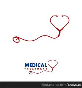 Stethoscope logo design related to medical clinic