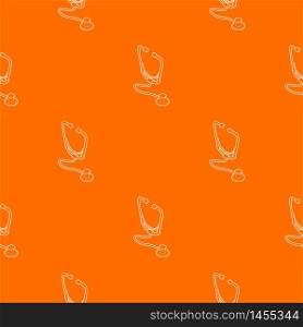 Stethoscope pattern vector orange for any web design best. Stethoscope pattern vector orange
