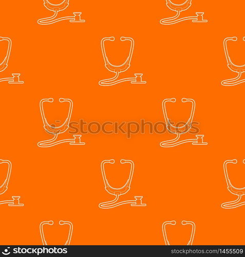 Stethoscope pattern vector orange for any web design best. Stethoscope pattern vector orange