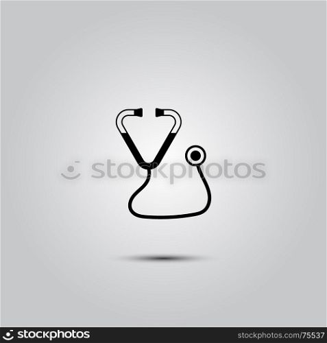 stethoscope vector icon. Stethoscope Icon isolated on background. Trendy Simple vector symbol for web site design or button to mobile app. Logo illustration