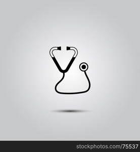 stethoscope vector icon. Stethoscope Icon isolated on background. Trendy Simple vector symbol for web site design or button to mobile app. Logo illustration