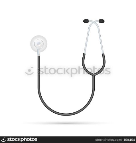 Stethoscopes, medical equipment for doctor. Vector stock illustration. Stethoscopes, medical equipment for doctor. Vector stock illustration.