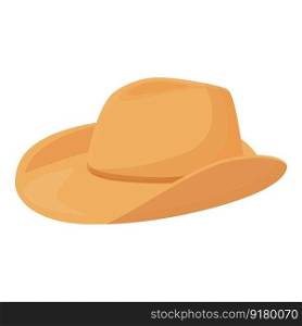 Stetson cowboy hat icon cartoon vector. Leather rodeo. Texas country. Stetson cowboy hat icon cartoon vector. Leather rodeo