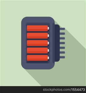 Stick battery charger icon. Flat illustration of stick battery charger vector icon for web design. Stick battery charger icon, flat style