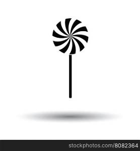 Stick candy icon. White background with shadow design. Vector illustration.