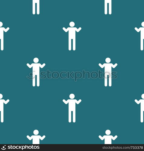 Stick figure stickman pattern vector seamless repeating for any web ...