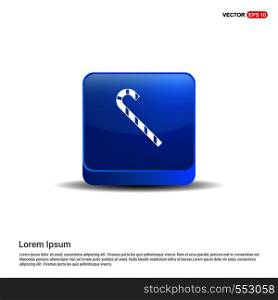 stick Icon - 3d Blue Button.