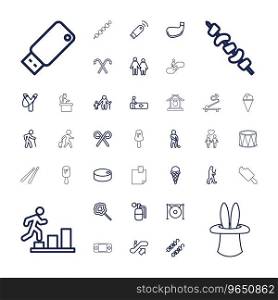 Stick icons Royalty Free Vector Image