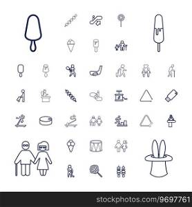 Stick icons Royalty Free Vector Image