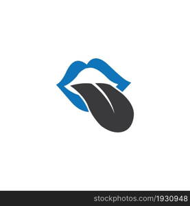 stick out tongue icon vector illustration logo design.