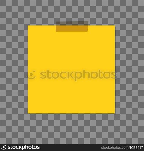 Sticker paper list isolated on transparent background
