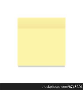 Sticker paper yellow colored on a white background, vector