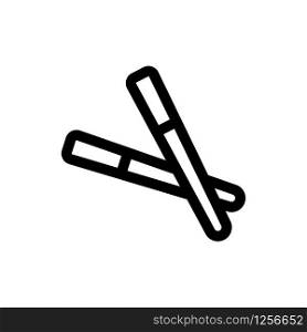 Sticks food icon vector. Thin line sign. Isolated contour symbol illustration. Sticks food icon vector. Isolated contour symbol illustration