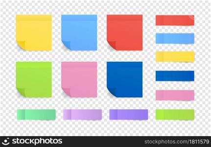 Sticky colored notes. Post note paper. Vector illustration. Sticky colored notes. Post note paper. Vector illustration.