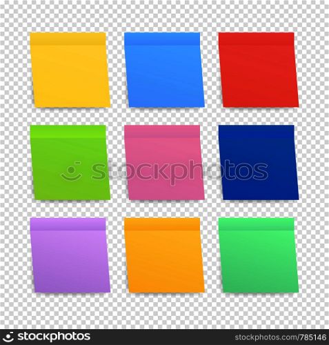 Sticky colored notes. Post note paper. Vector illustration. Sticky colored notes. Post note paper. Vector stock illustration.