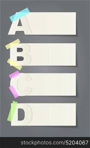 Sticky Paper Notes Pack Collection Set Vector Illustration EPS10. Sticky Paper Notes Pack Collection Set Vector Illustration