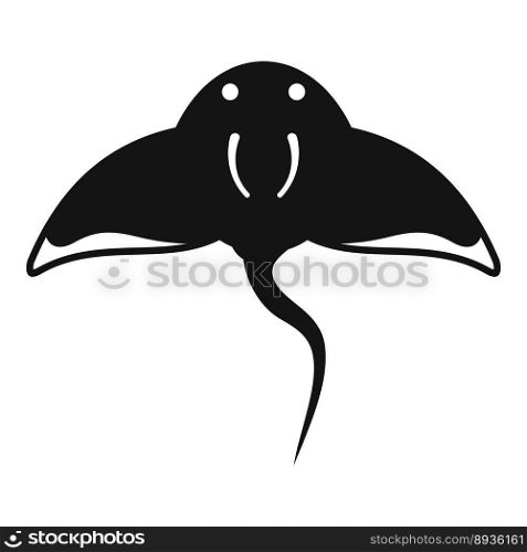 Stingray animal icon simple vector. Fish ray. Water nature. Stingray animal icon simple vector. Fish ray