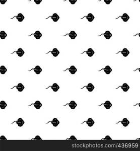 Stingray fish pattern seamless in simple style vector illustration. Stingray fish pattern vector