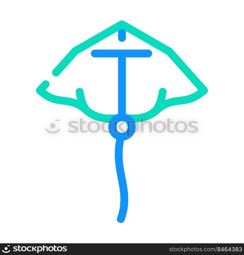 stingray form kite color icon vector. stingray form kite sign. isolated symbol illustration. stingray form kite color icon vector illustration
