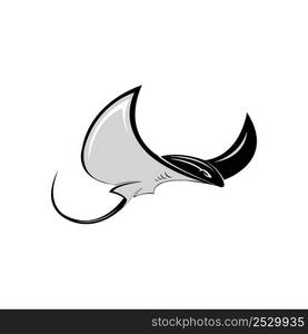 Stingray icon logo vector design template