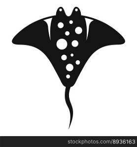 Stingray icon simple vector. Sea animal. Fish ray. Stingray icon simple vector. Sea animal