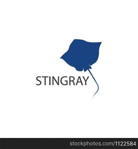 Stingray logo ilustration vector flat design template