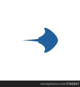 Stingray logo ilustration vector flat design template