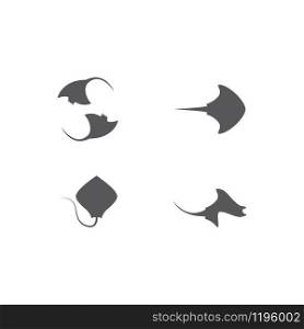 Stingray logo set ilustration vector flat design template