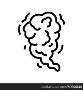 stink smell line icon vector. stink smell sign. isolated contour symbol black illustration. stink smell line icon vector illustration