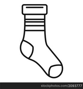Stinky sock icon outline vector. Cute line sock. Cotton item. Stinky sock icon outline vector. Cute line sock