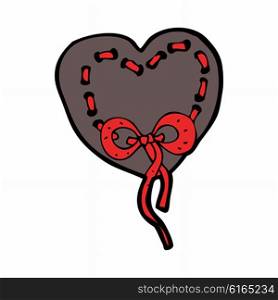 stitched heart cartoon