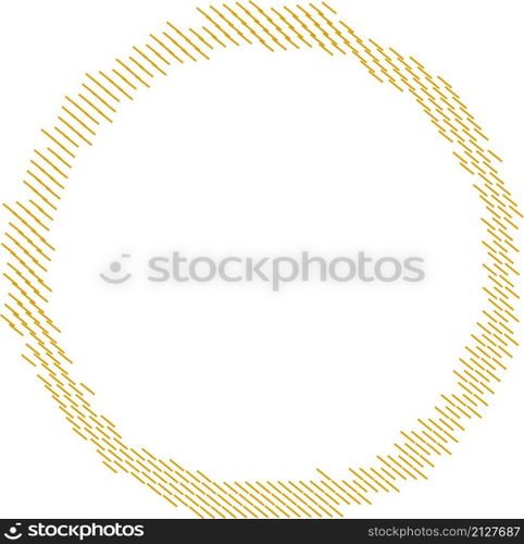 stitched texture circle patch, round clothes patched thread frame pattern. stitched texture circle patch, round clothes patched thread frame