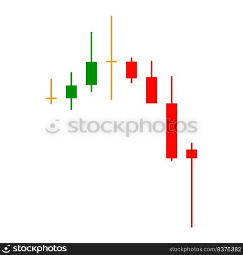 stock chart candlestick icon vector illustration design