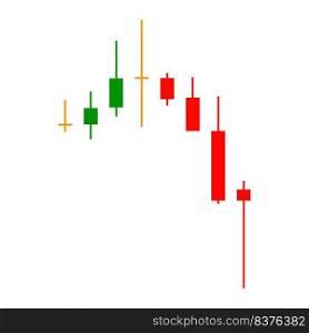stock chart candlestick icon vector illustration design