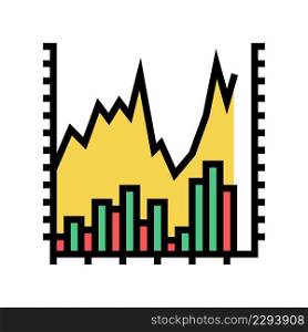 stock chart color icon vector. stock chart sign. isolated symbol illustration. stock chart color icon vector illustration