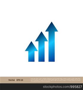 Stock Exchange, Diagram, Statistic Chart Icon. Finance, Accounting, Insurance Logo Vector Template Illustration Design. Vector EPS 10.