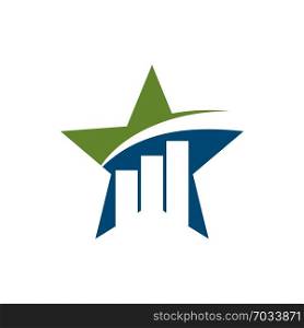 Stock Exchange Star Logo Template