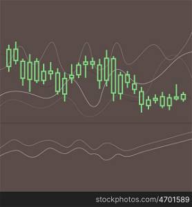 Stock Forex chart. Vector illustration