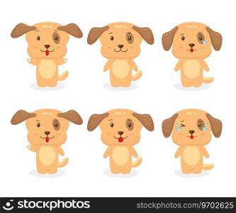 Stock hand drawn dog collection Royalty Free Vector Image