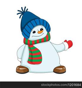 Stock Illustration of Cute Cartoon Snowman