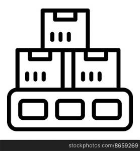 Stock inventory icon outline vector. Digital control. Management system. Stock inventory icon outline vector. Digital control
