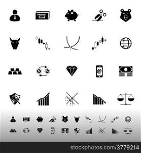 Stock market icons on white background, stock vector