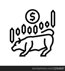 stock market line icon vector. stock market sign. isolated contour symbol black illustration. stock market line icon vector illustration