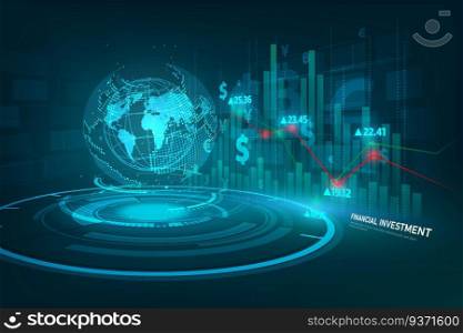 Stock market or forex trading graph in graphic concept suitable for financial investment or Economic trends business idea and all art work design.